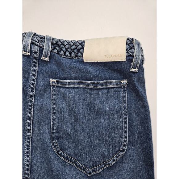 Tularosa Penelope Mid-Rise Flare Jeans W29 Blue Pockets CLEAN Made in USA - Picture 12 of 16